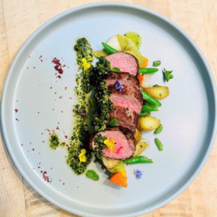 Lamb Loin with Spring Vegetables